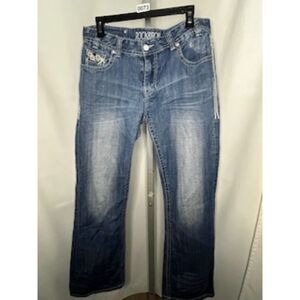 Rock & Roll Cowgirl Women's bling mid rise baggy jeans 31/32